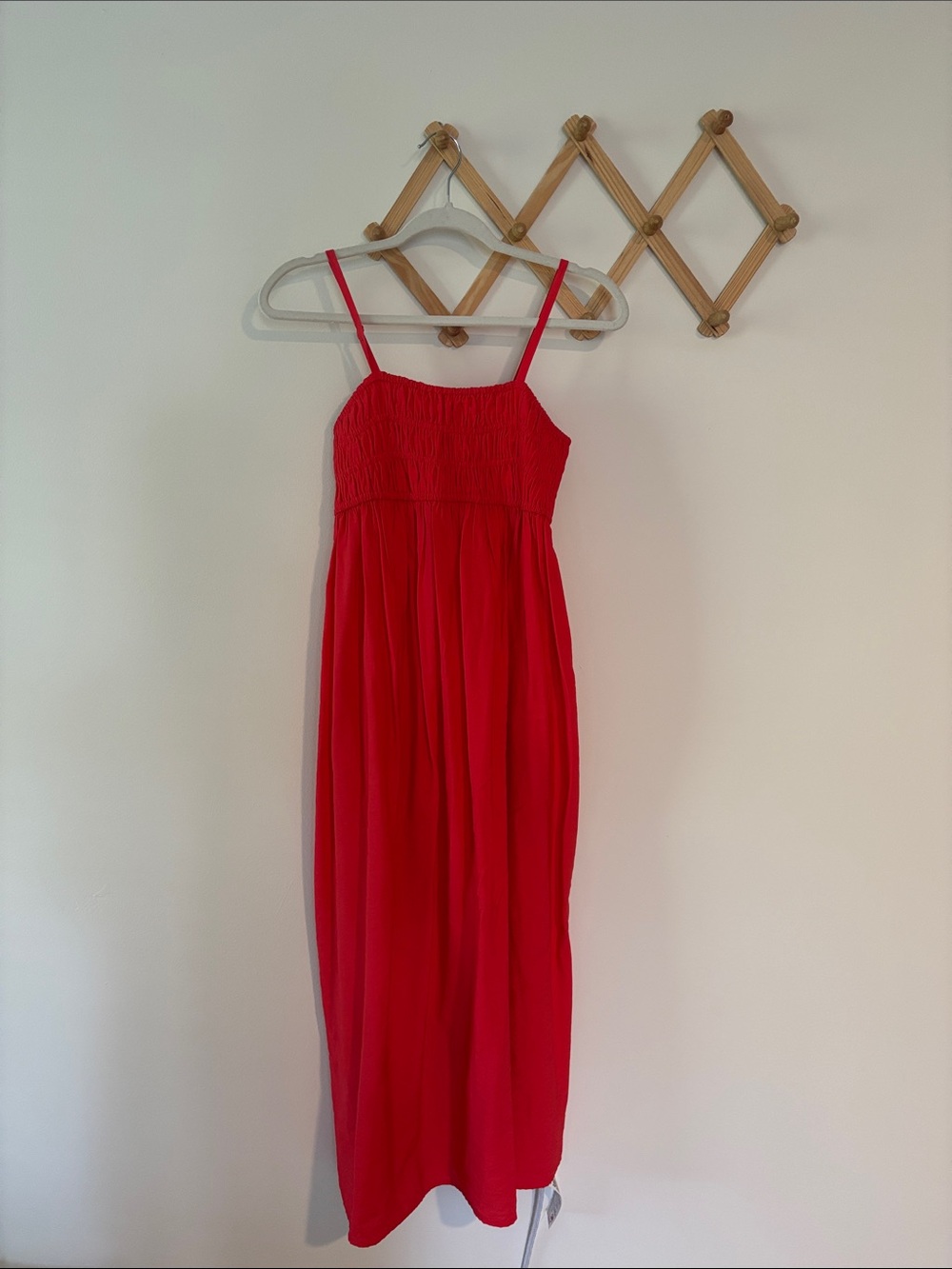 a new day Red Smocked Strap Maxi Dress